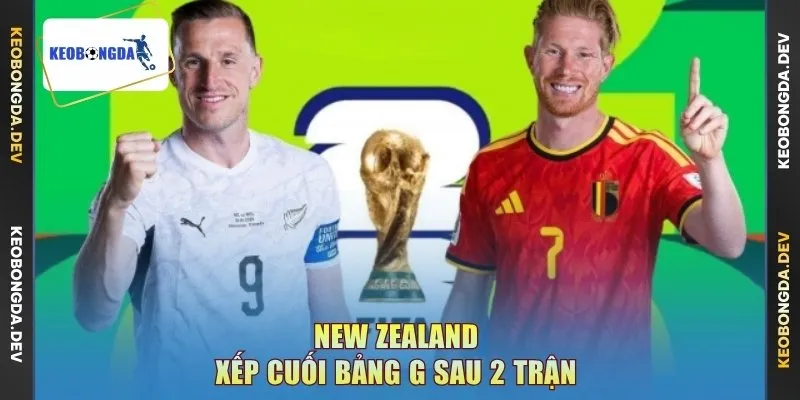 New Zealand xếp cuối bảng G sau 2 trận